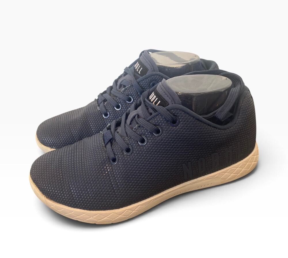 NOBULL Trainer Navy Blue Gum SuperFabric Shoes Men 6.5 Women 8 EU 39